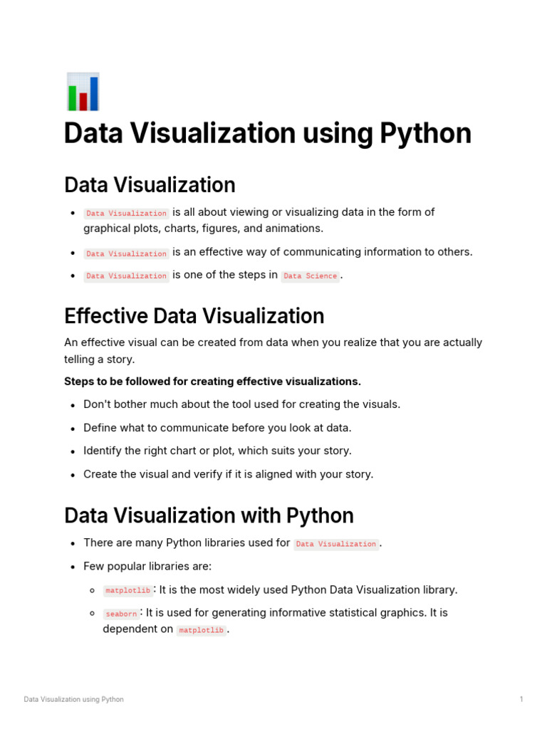 Data Visualization Using Python | PDF | Parameter (Computer Programming ...