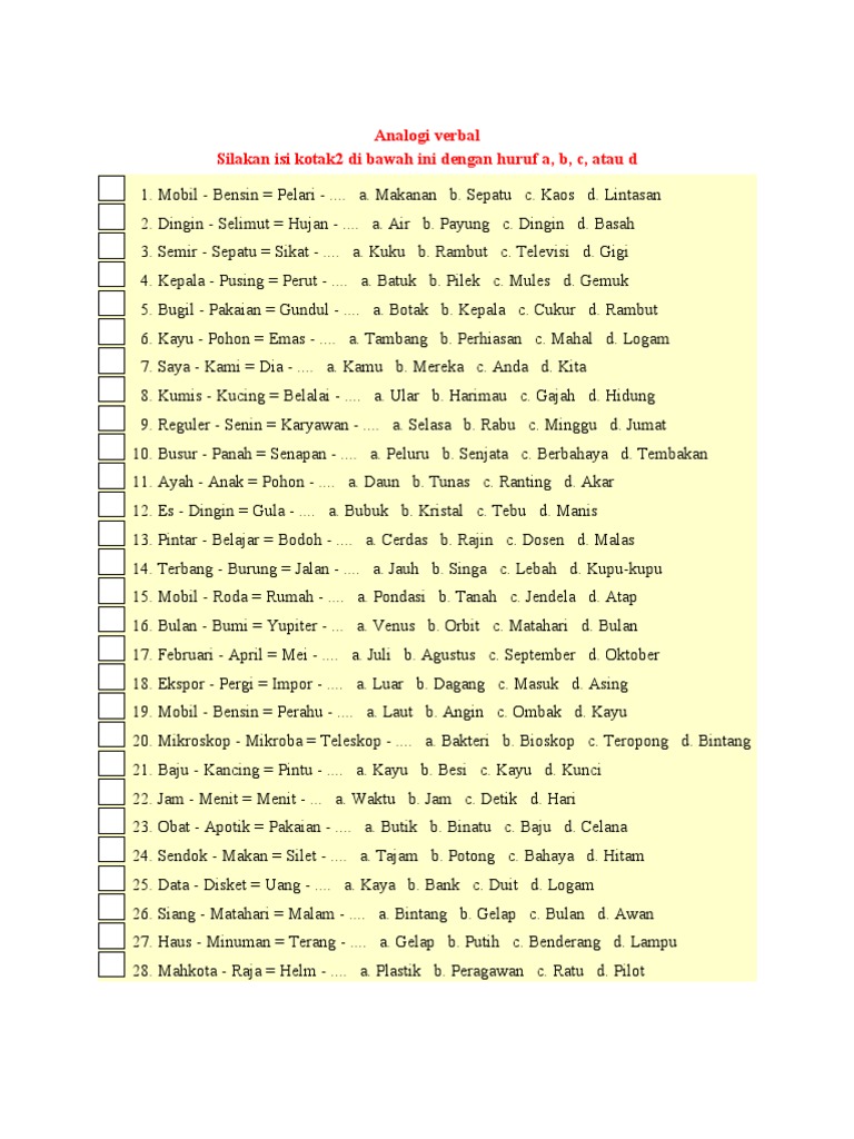 Soal Psikotes Soal Psikotes