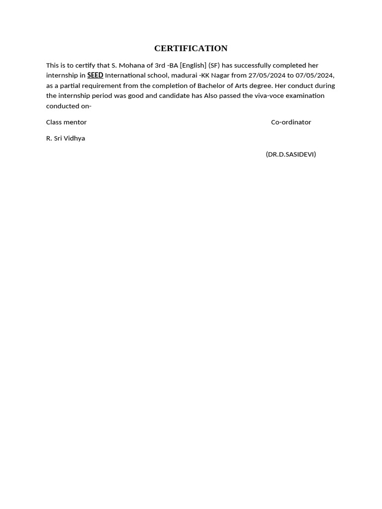 Certification | PDF