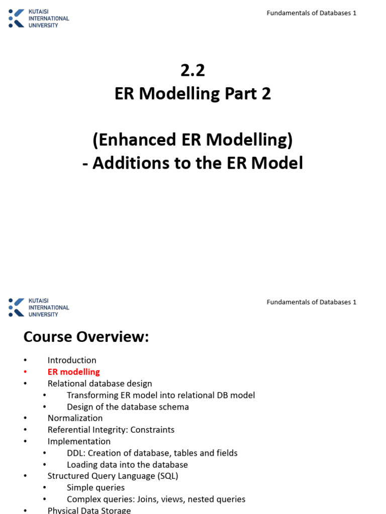 2 2 ER-Modelling Part2 | PDF
