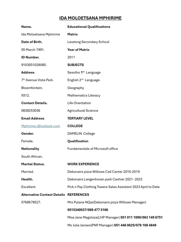 Ida CV 2024 | PDF