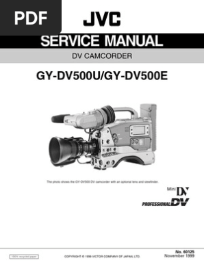 Jvc Gy Dv500u Dv500e Service Training Manual Electrical Connector Vacuum Tube