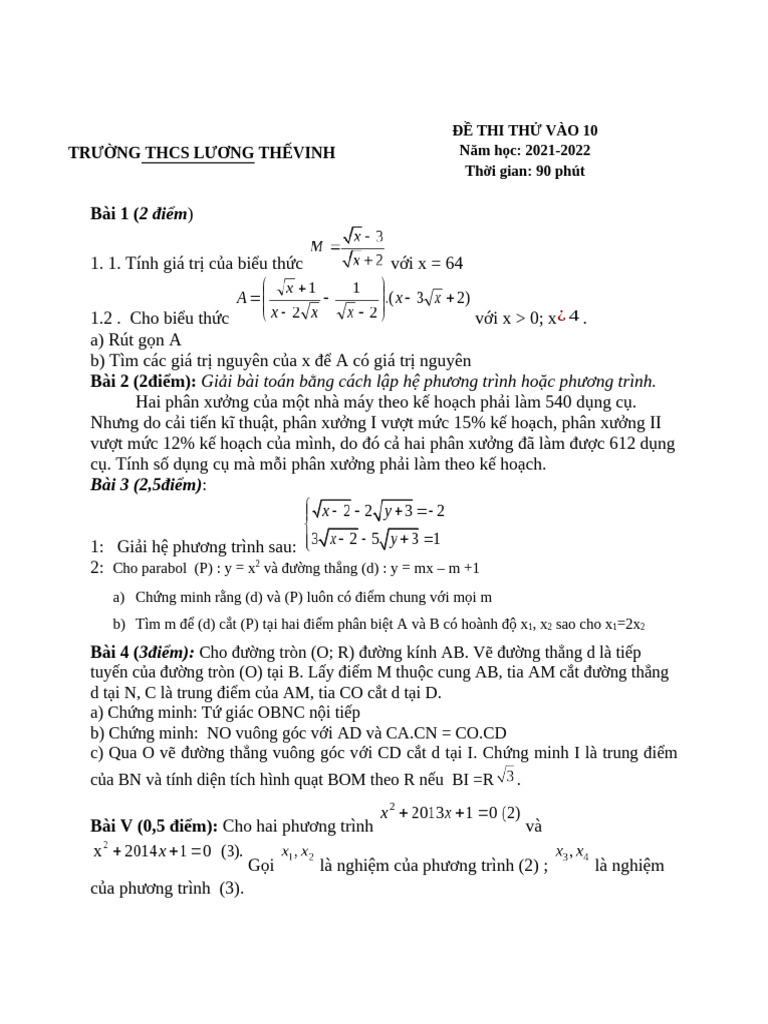 THCS-TOÁN 9-90 Phút | PDF