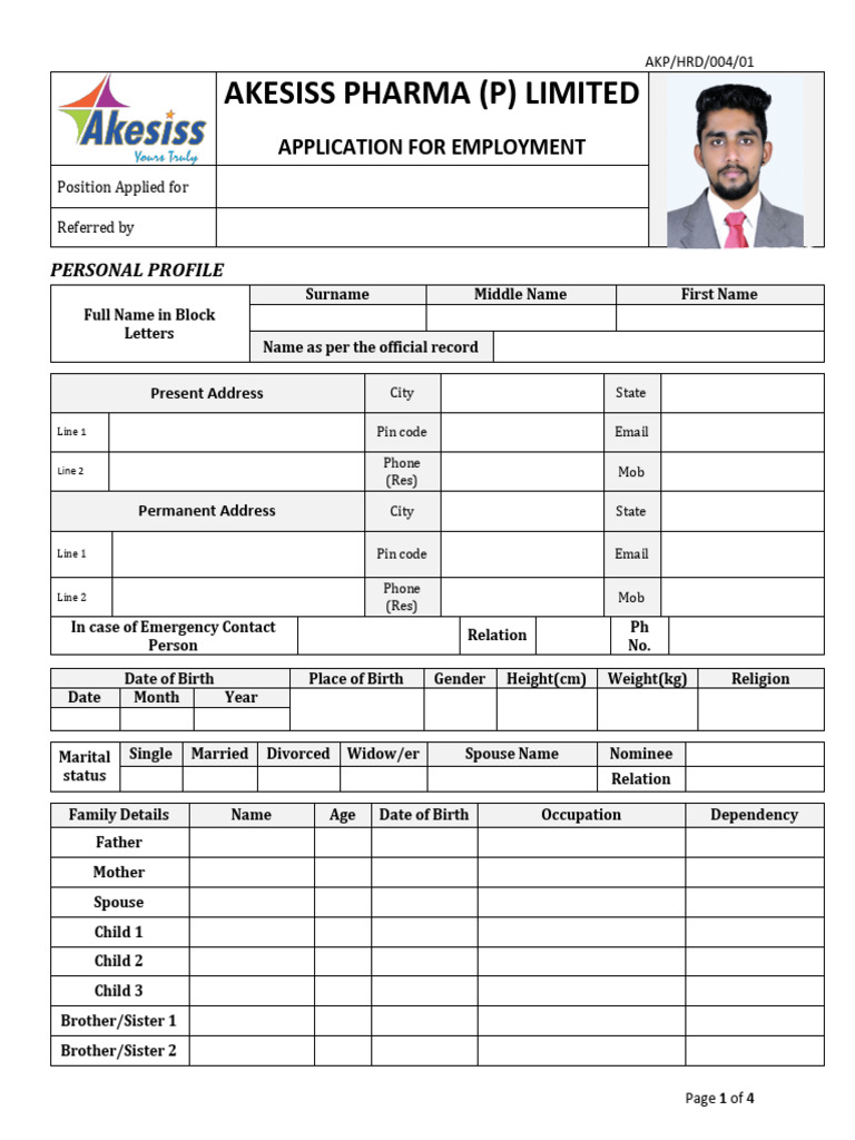 Akesiss Application Form-Blank (2) (1) (1) | PDF