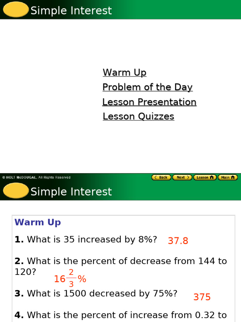 Simple Interest | PDF