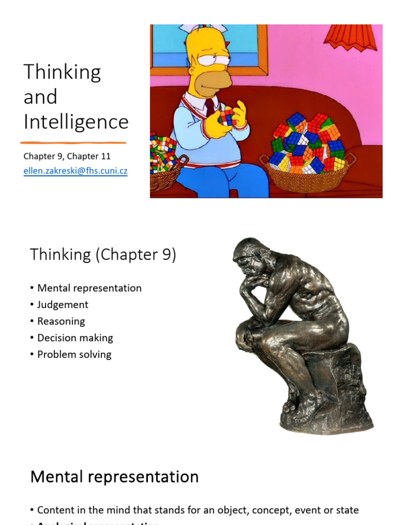 Thinking and Intelligence Intro Psy 2024 | PDF
