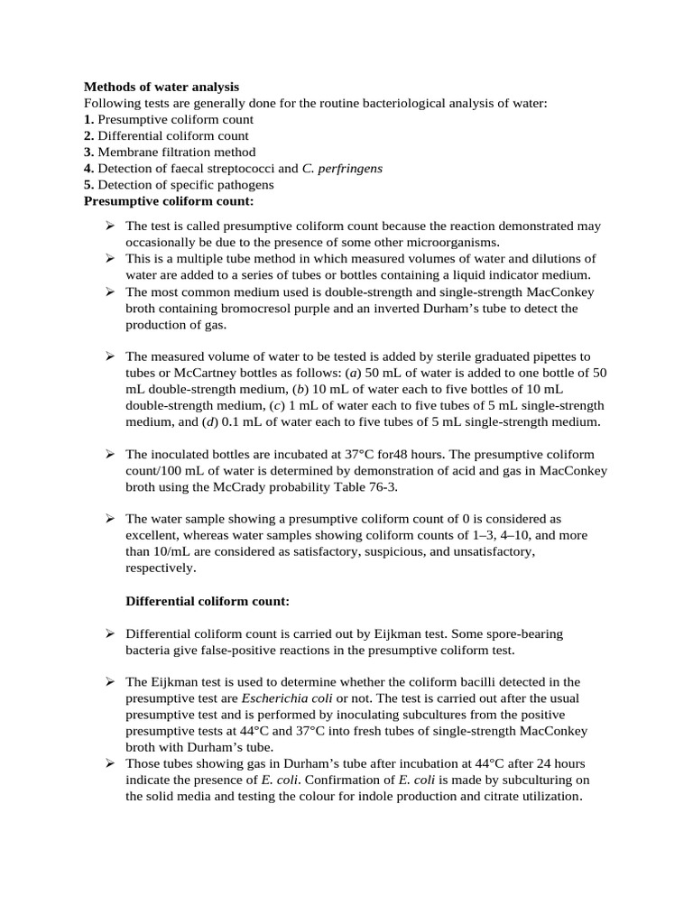 Water Sampling | PDF