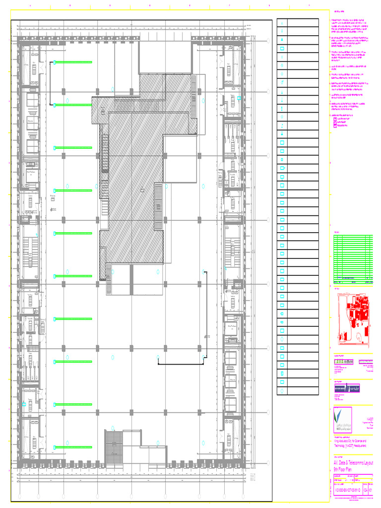 AV, Data & Telecomms Layout 9th Floor Plan: - DA - 01 KC-000-BM-DT-05 ...
