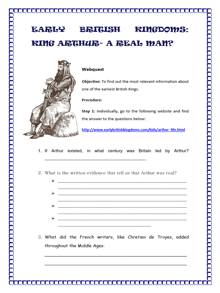 King Arthur Webquest | PDF