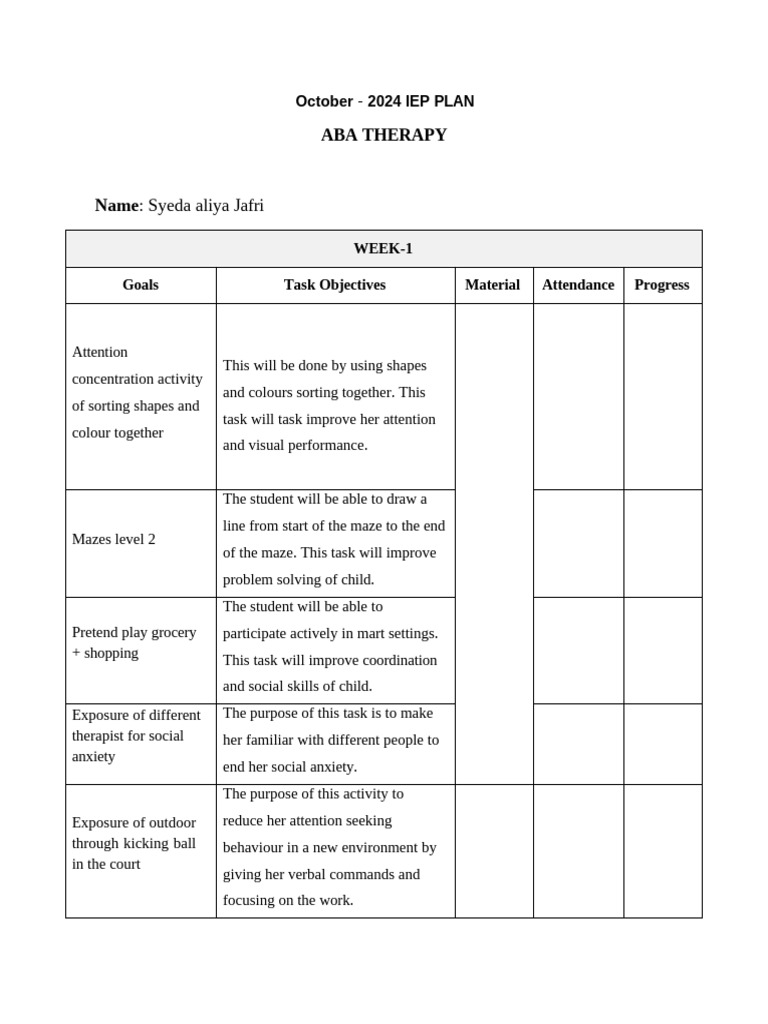 Oct Planners Javeria | PDF
