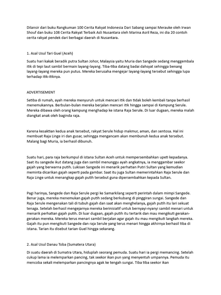 Cerita Rakyat dari Berbagai Daerah di Nusantara_Part21 | PDF