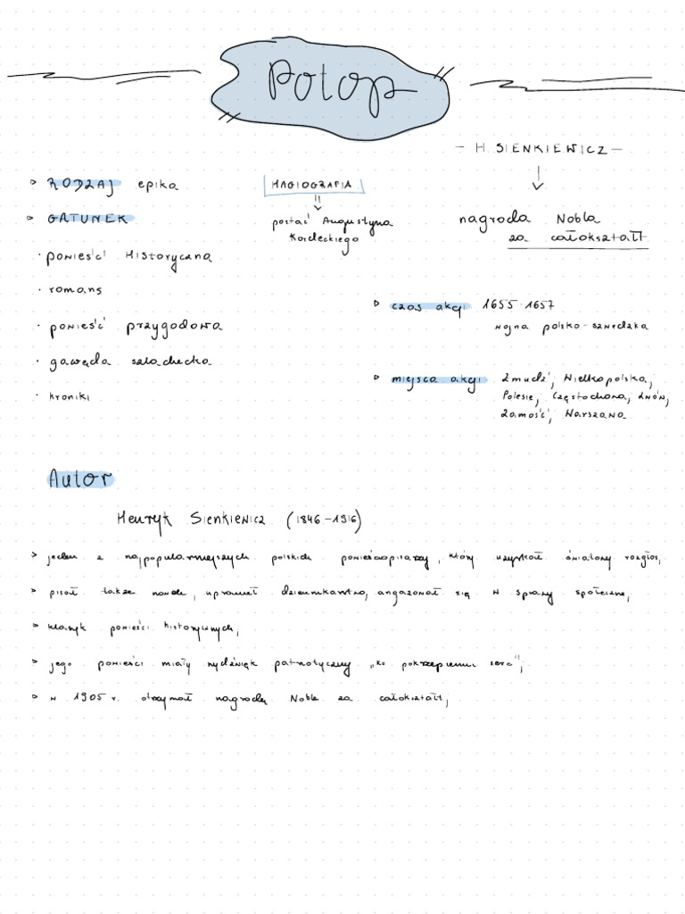 Potop - Notatka | PDF