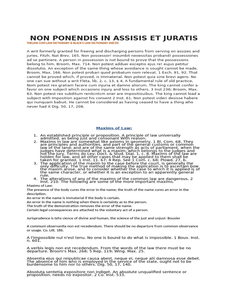 Maxims of Law and Equity | PDF