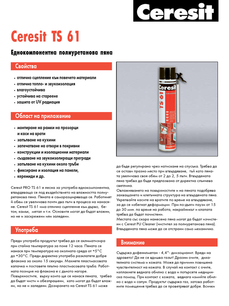 BG Ceresit ts61 Specification | PDF