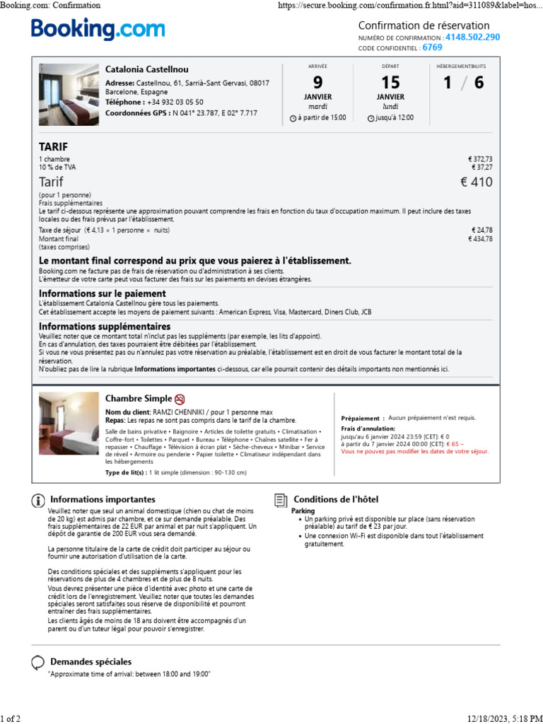Tarif | PDF
