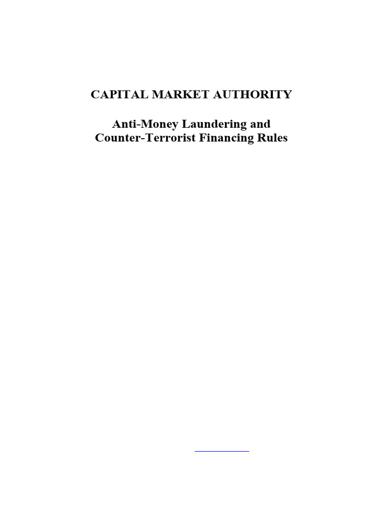 AML CTF Rules Issued by CMA | PDF
