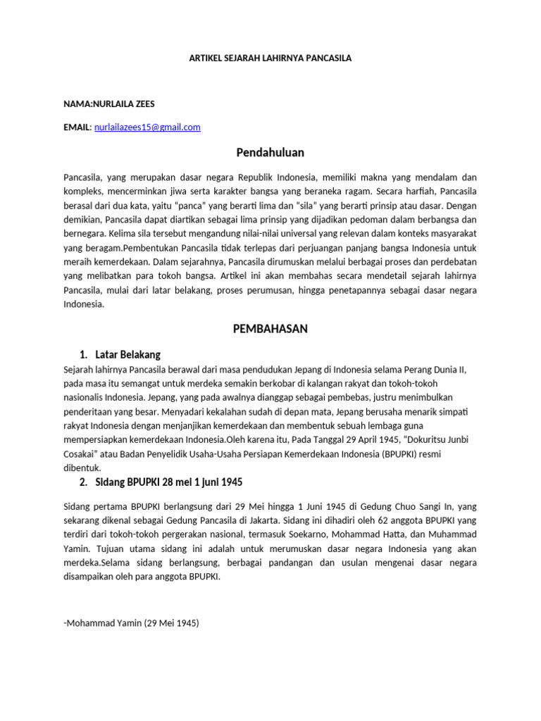 Tugas artikel pendidikan pancasila nurlaila zees pdf