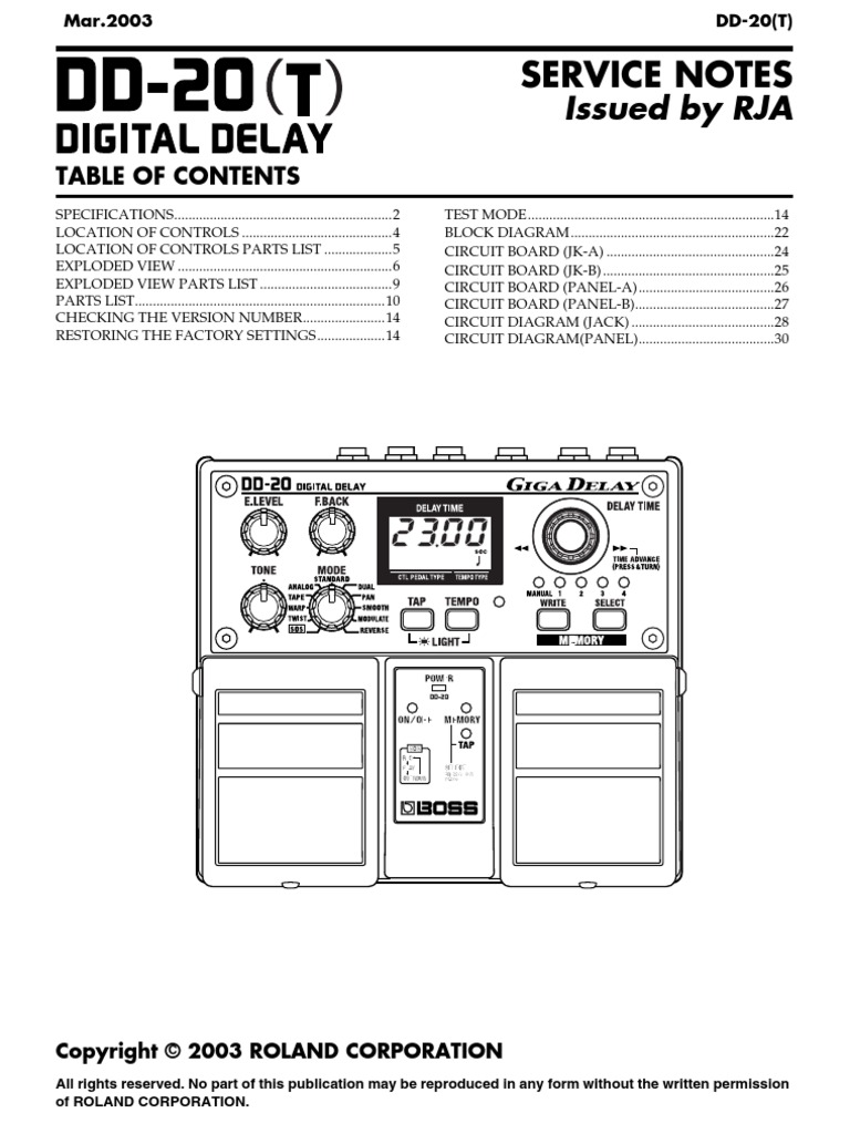 BOSS RC-2 Jack DeVille Tap Tempo switch
