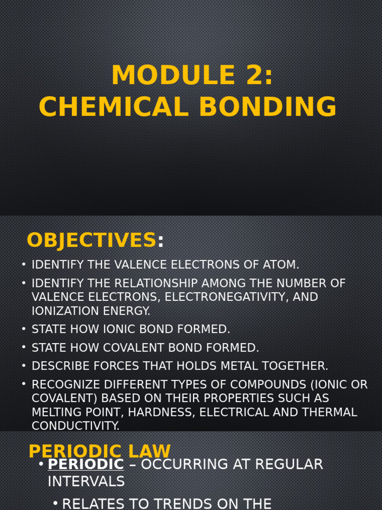 Module 2 Quarter 2: Chemical Bonding | PDF
