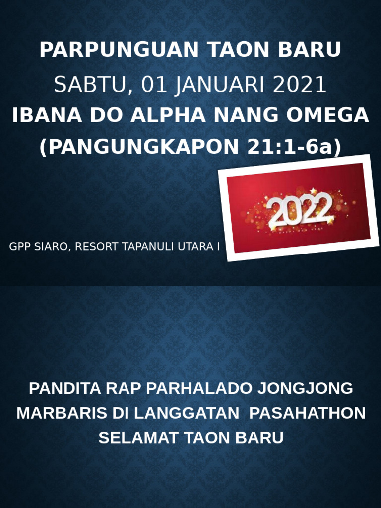 Parpunguan Taon Baru | PDF