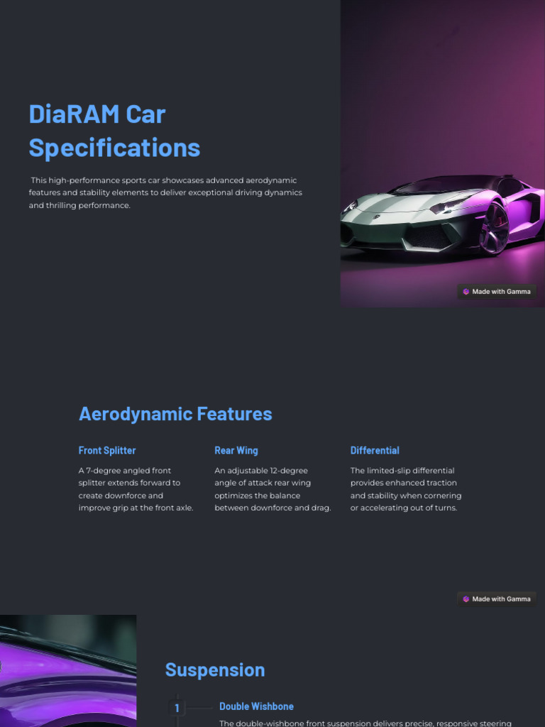 Diaram Car Specifications | PDF
