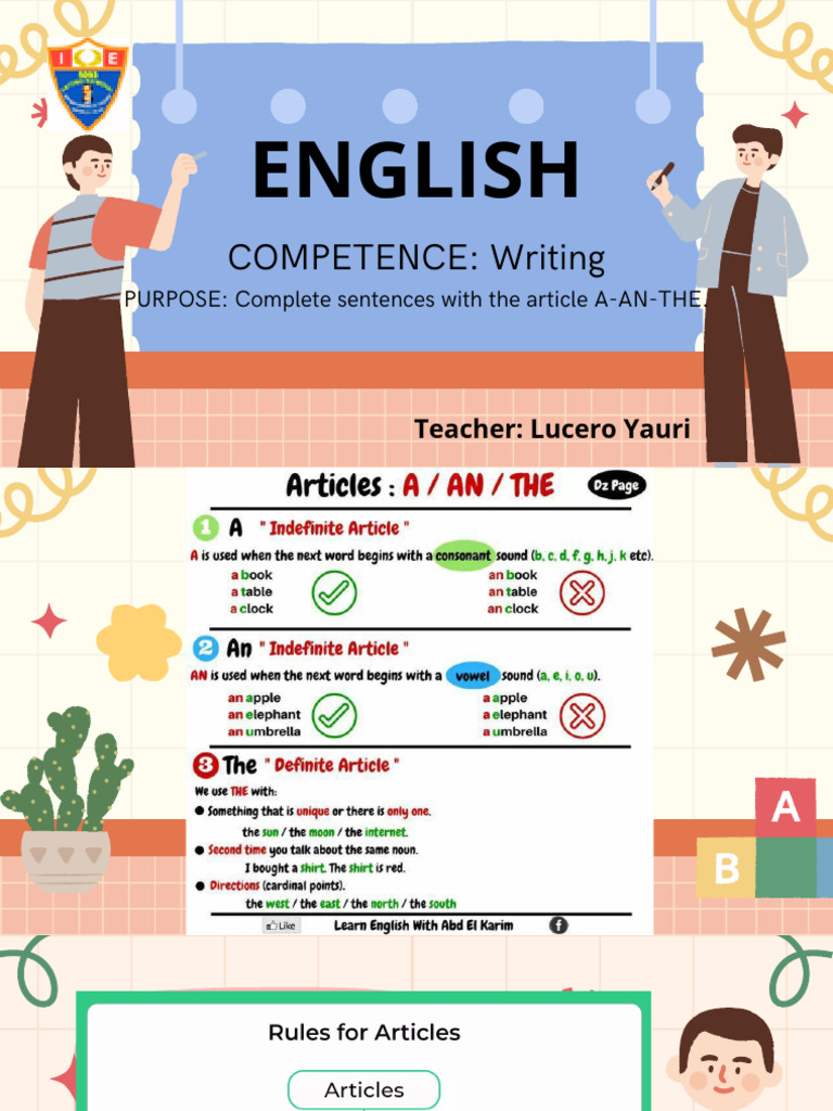 The Article A-An-The - 4TH Grade | PDF