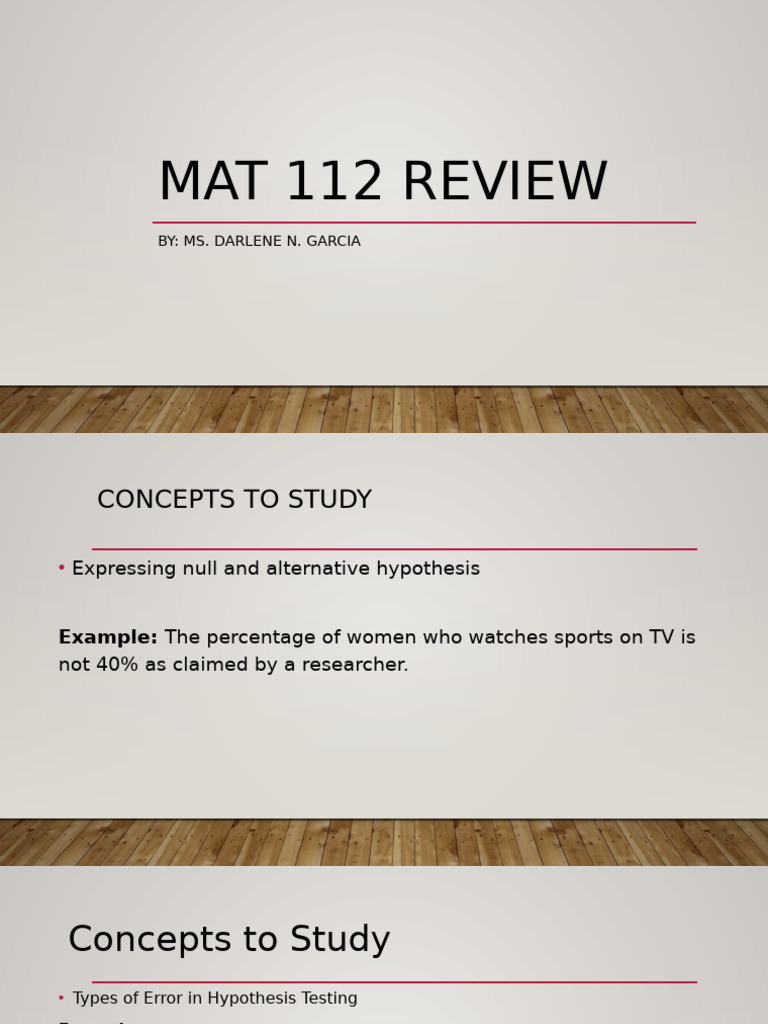Mat 112 Review | PDF