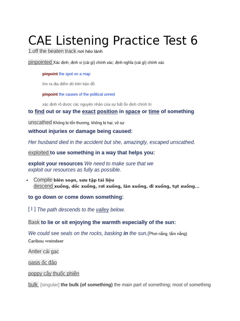 CAE Listening Practice Test 6 | PDF