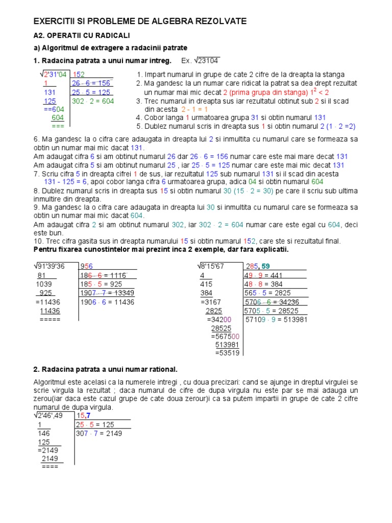 Extragere Radical | PDF