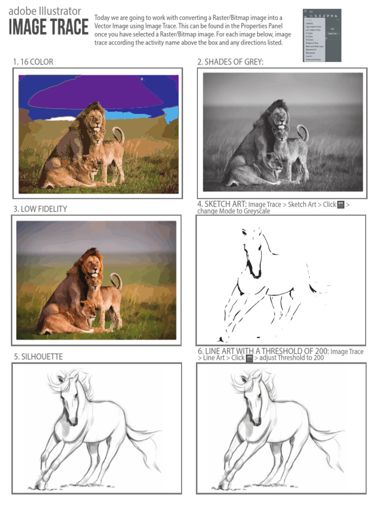 Image Trace Worksheet Updated - Ai | PDF