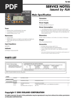 Boss TU-80 Service Notes