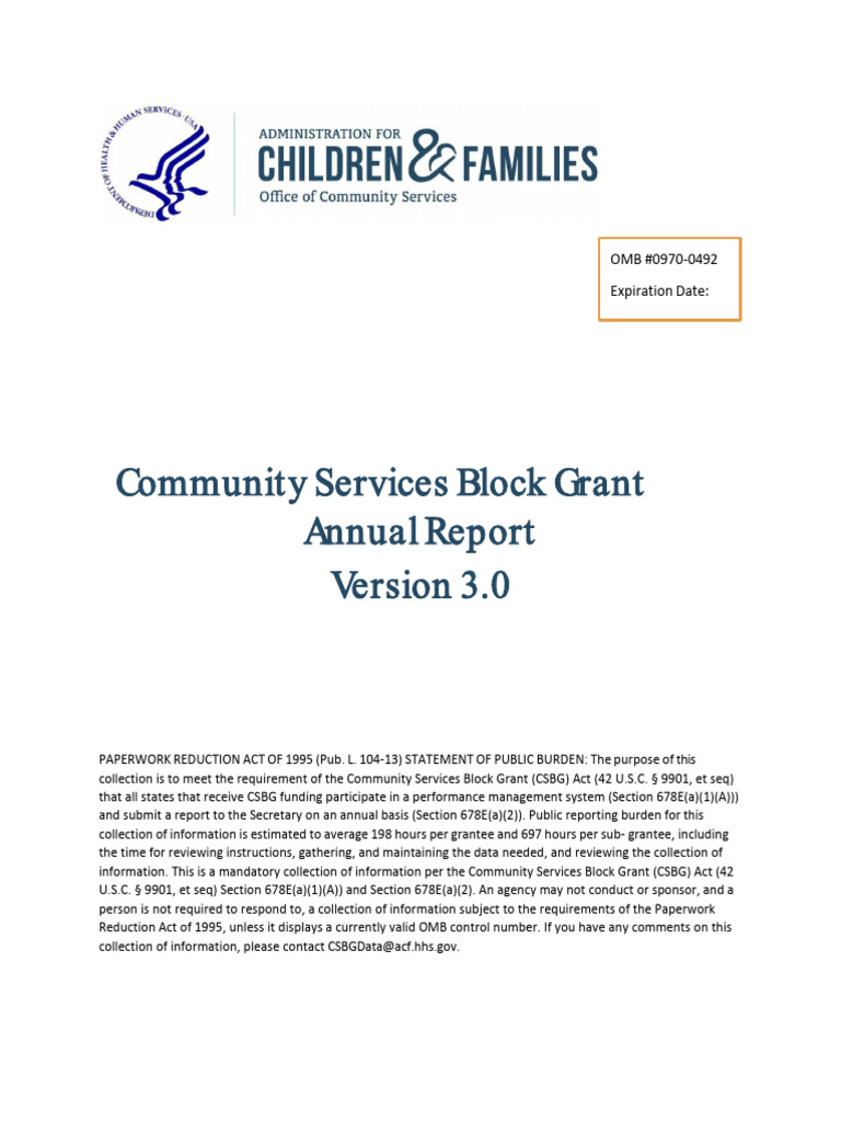Attachment A-CSBG Annual Report 3.0 - Corrected - 0 | PDF | Audit