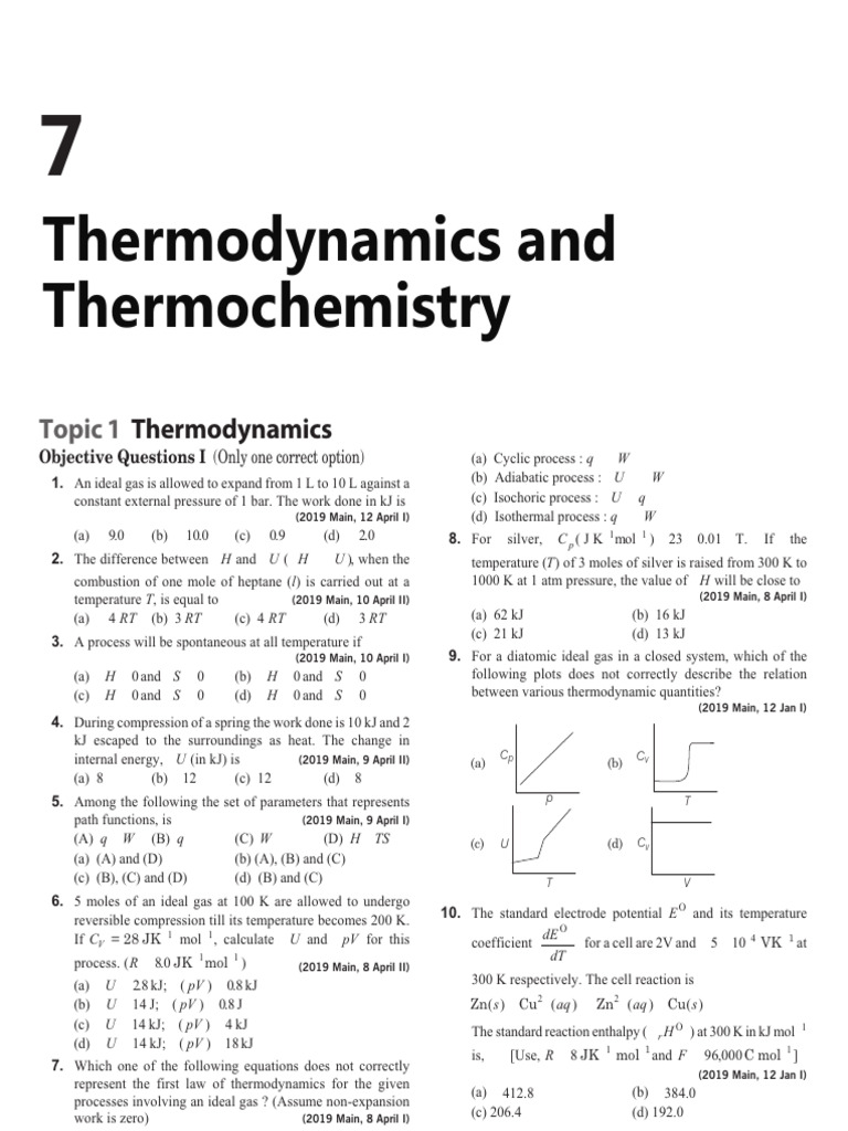 Thermodynamics | PDF | Heat | Gibbs Free Energy