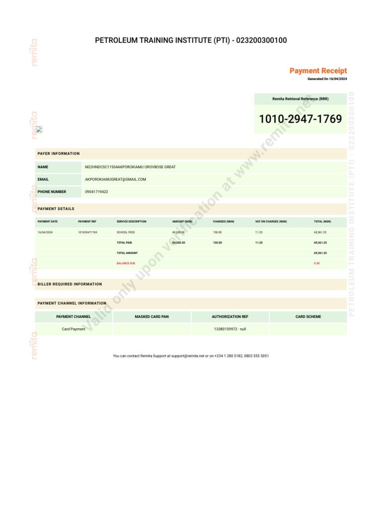 View Invoice Receipt Pdf