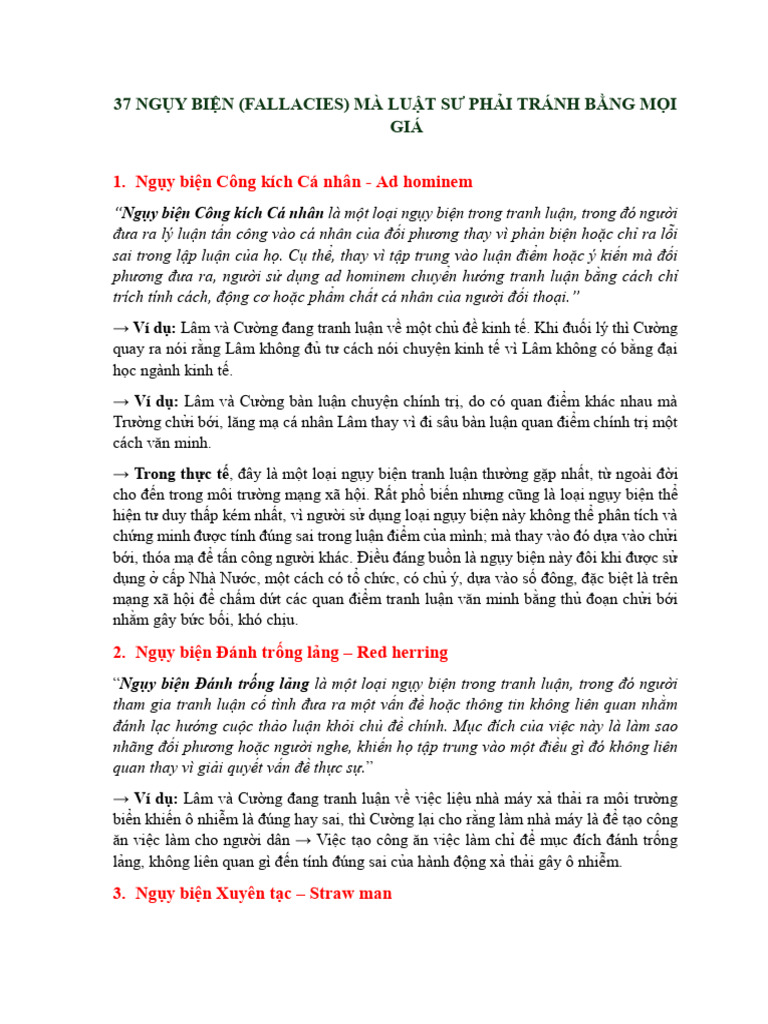 37 Fallacies | PDF