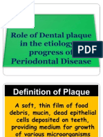 Role of Dental Plaque in Aetiology & Progress