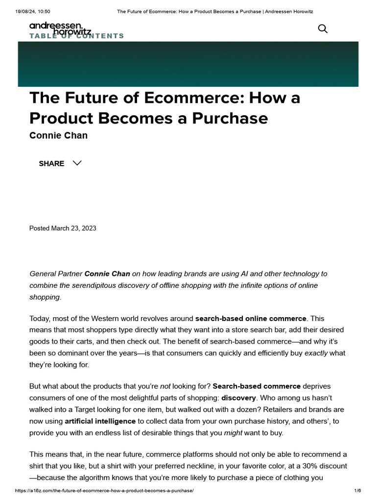 The Future of Ecommerce | PDF | E Commerce | Business