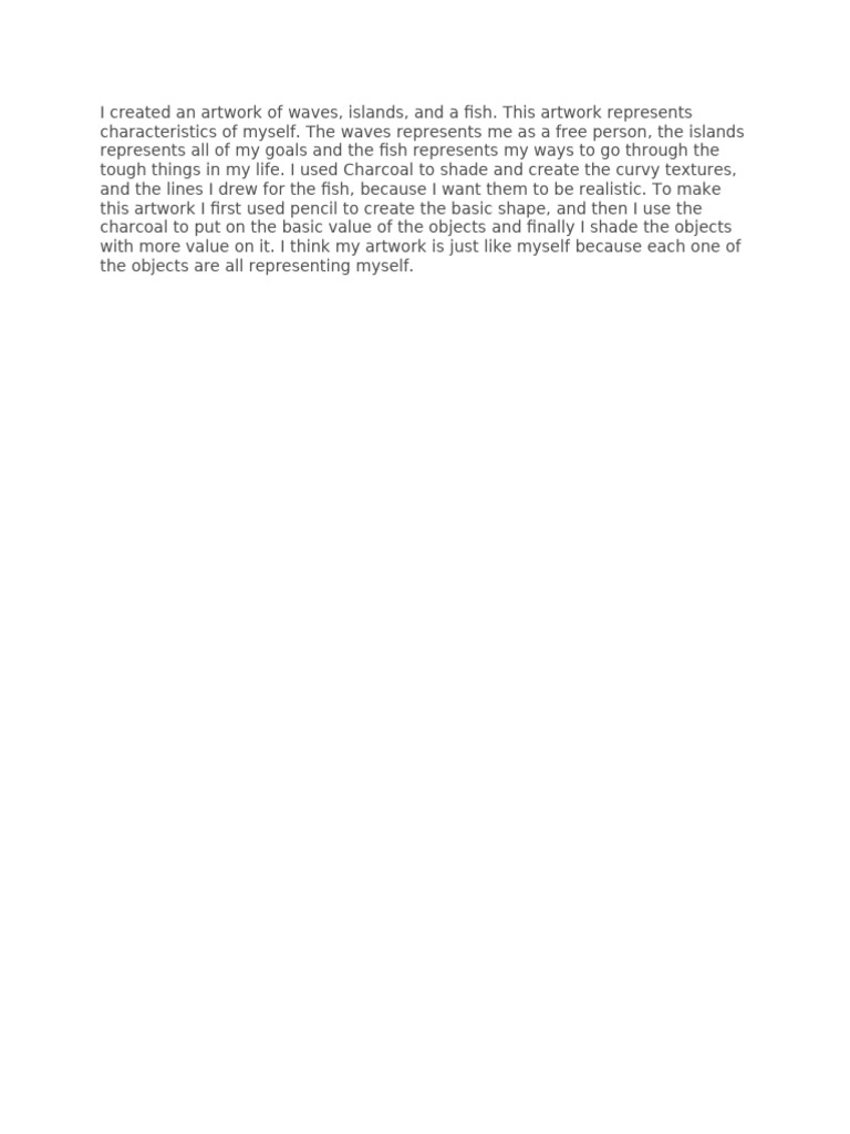 Artwork Statement Example