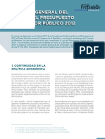 Analisis Presupuesto 2012 1