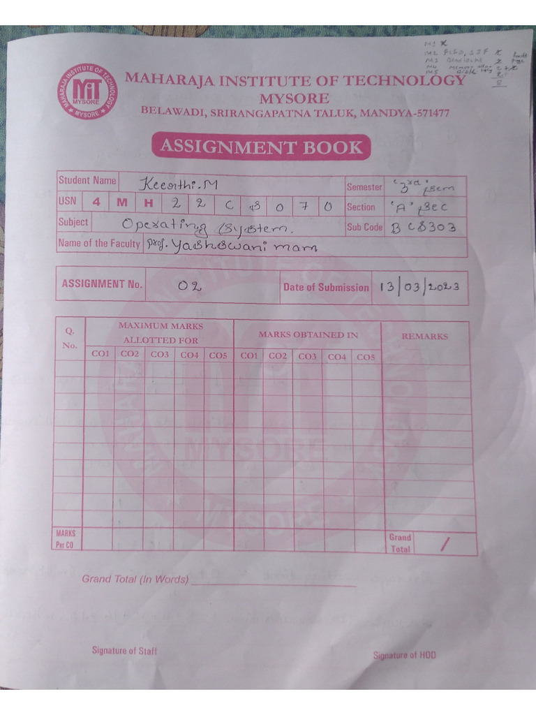 Os Assignment 2 | PDF