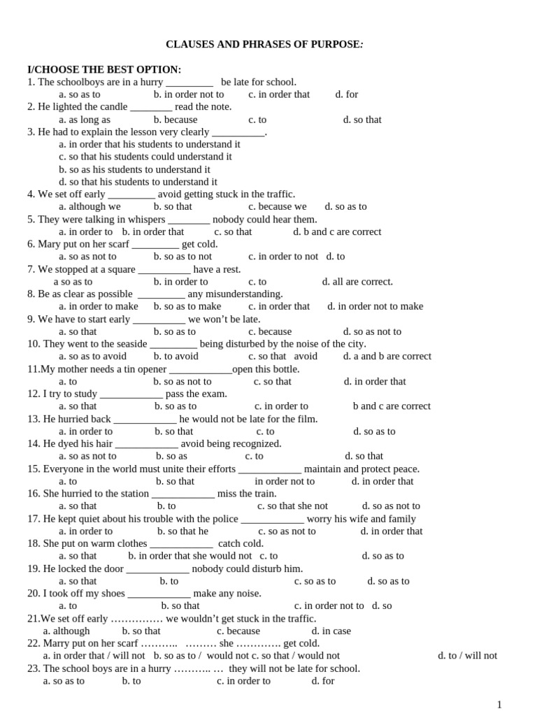 Adv Clauses, Comparison | PDF