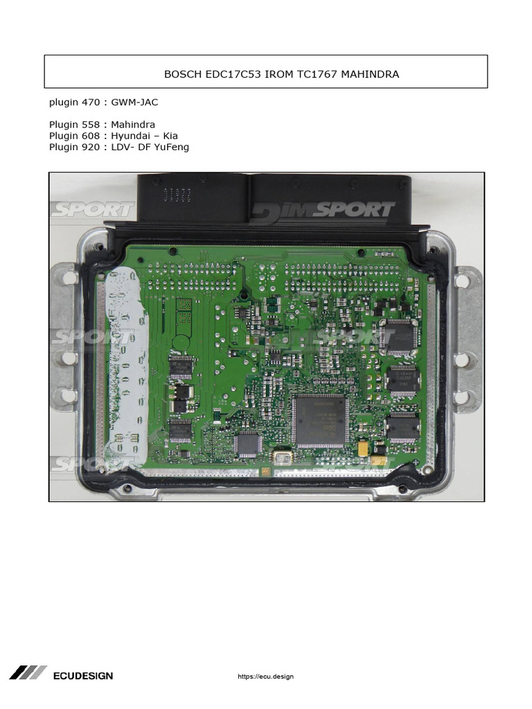 Edc 17 C 53 | PDF