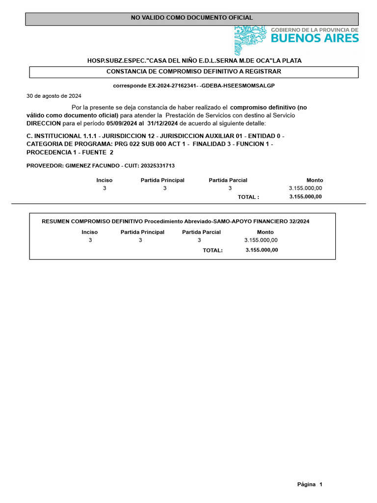 Compromiso Definitivo | PDF
