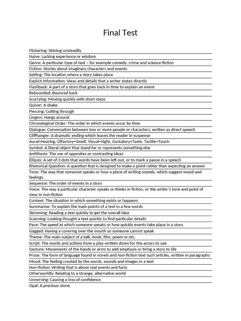 Final Test | PDF