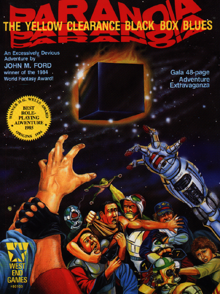 WEG80103 Paranoia 1e RPG - The Yellow Clearance Black Box Blues (1985 ...