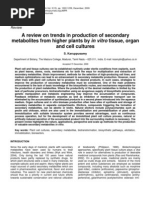 Download S Karuppusamy- A review on trends in production of secondary metabolites from higher plants by in vitro tissue organ and cell cultures by Humiop SN77550570 doc pdf