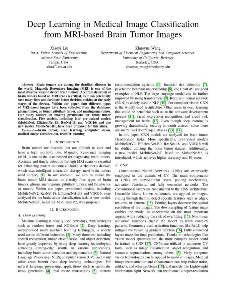 Deep Learning in Medical Image Classification From MRI-based Brain ...