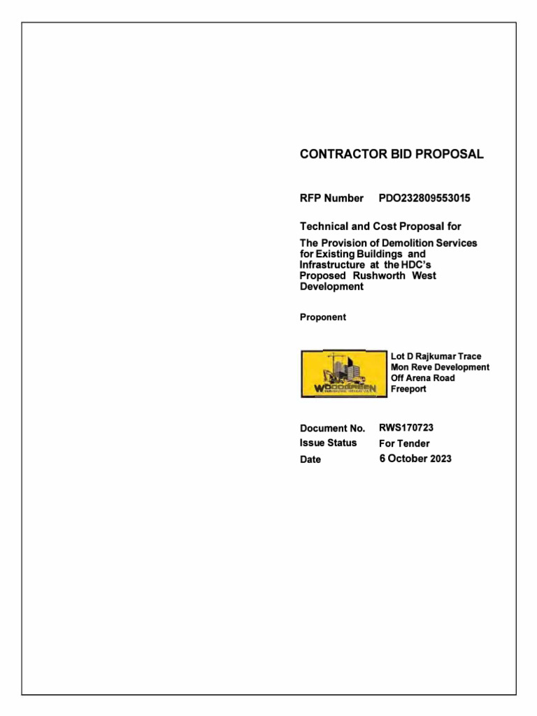 Rushworth ST Demolition - Proposal | PDF