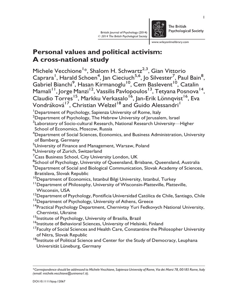 Basic Personal Values Underlie and Give | PDF