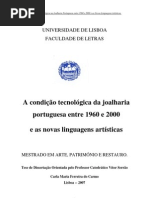 Joalharia Portuguesa 1960 a 2000 17991 Tese Mestrado ArtePR CARLA CARMO